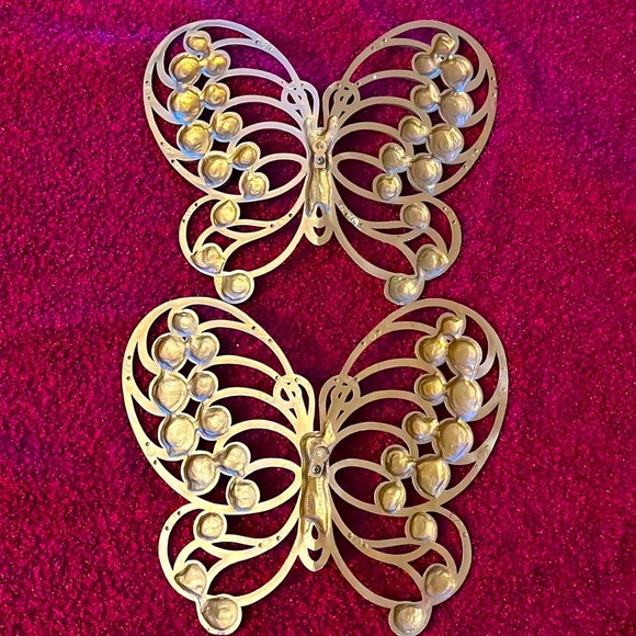 Vintage Burwood Butterfly Wall Accent Decor Set - Picture 2 of 9